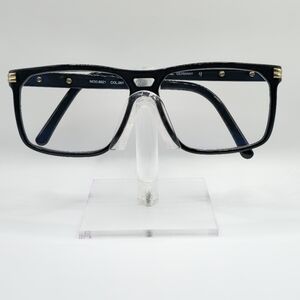 Cazal Shiny Black & Silver Eyeglass Frames and Case